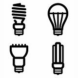 Ecology lamp pictograms