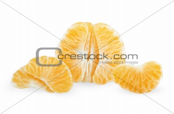 Sliced tangerine fruit