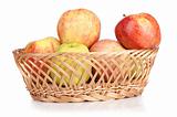 Red apples in the basket