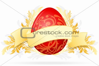 Easter Egg with Floral Decoration