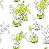 Seamless pattern with celery
