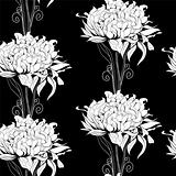 Floral seamless pattern with paeony flowers