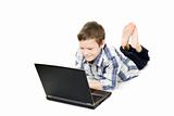 young boy using a computer
