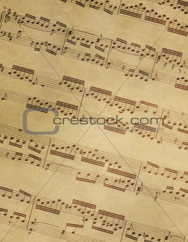old music on parchment
