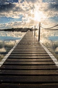 long pier into water
