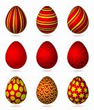 Set of easter eggs