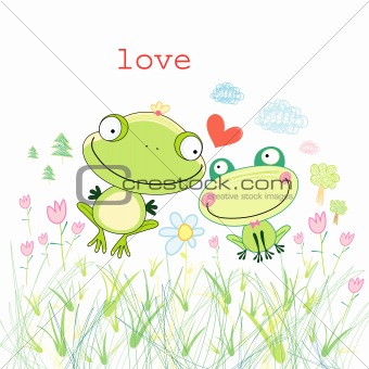 frogs in love