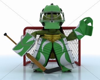 tortoise playing ice hockey