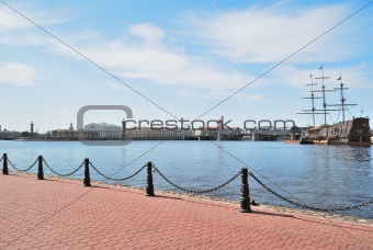 St. Petersburg. View of  Neva and  Vasilevsky Island