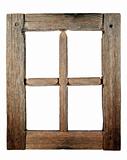 Very old grunged wooden window 
