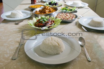 Home Cooked Southeast Asian Meal