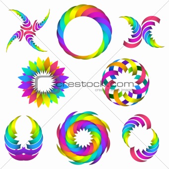 rainbow logo set for your design