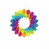 Rainbow flower logo 