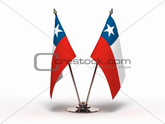 Miniature Flag of Chile (Isolated)