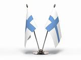 Miniature Flag of Finland (Isolated)