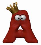 cartoon letter with crown