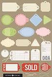 Set of 20 Different Vector Tags
