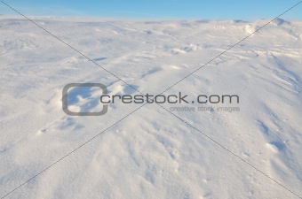 Textured snow in windy conditions