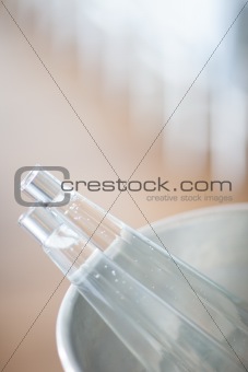 Drinking water in a bottle