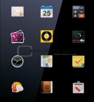 Vector mobile devices icons. Part 1