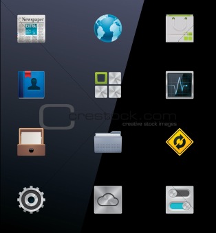 Vector mobile devices icons. Part 2