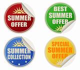Best summer offers stickers set