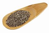 chia seeds on a bamboo scoop