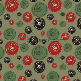 Seamless pattern with abstract circles