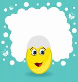 Easter card with egg character