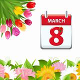 Calendar And Flower Border