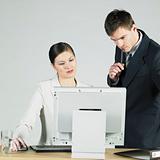 businesspeople at computer