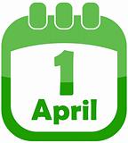 Icon 1 April Calendar
