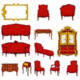 rococo furniture set