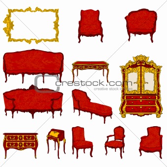 rococo furniture set