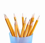 pencils isolated on the white 