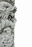 Chinese Dragon Stone Carving Column