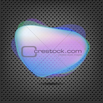 Abstract Metal Background With Blue Speech Bubble