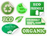 Set of organic stickers