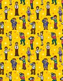  reporter people seamless pattern