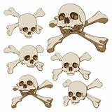 Five skulls set