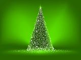 Abstract green christmas tree on green. EPS 8 vector file included Abstract green christmas tree on red background. EPS 8