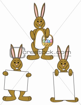 Three Easter Bunnies