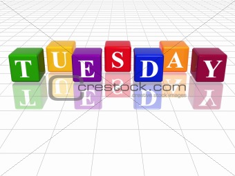 tuesday in 3d coloured cubes
