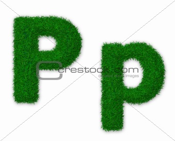 Grassy letter P