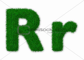 Grassy letter R