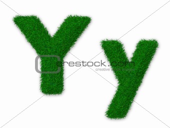 Grassy letter Y