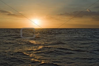 Sunrise on a sea