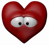 sad red heart
