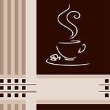 coffee cup on creative background 