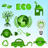 Eco icons set